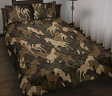 Horse Camo Camouflage Pattern Quilt Bed Set