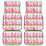 Teddy Bear Pattern Print Design 04 Front and Back Car Mats
