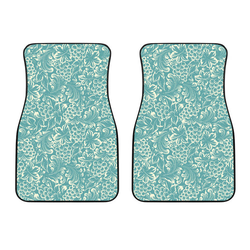 Classic Hand Drawn Grape Pattern Front Car Mats