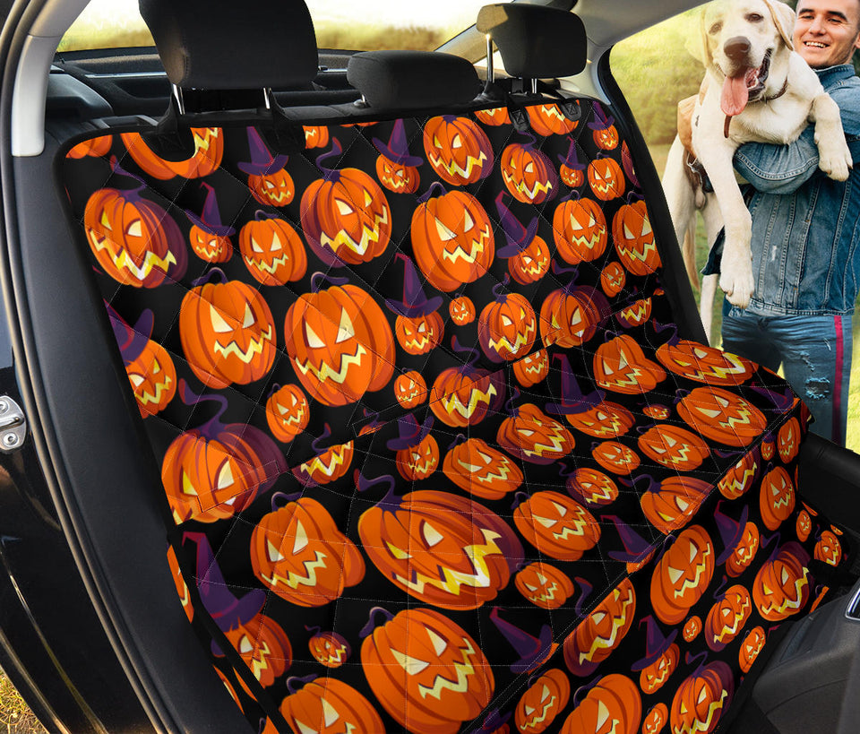 Halloween Pumpkin Pattern Dog Car Seat Covers