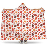 Colorful Maple Leaf Pattern Hooded Blanket