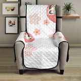Daruma japanese wooden doll cherry blossom flower pattern Chair Cover Protector