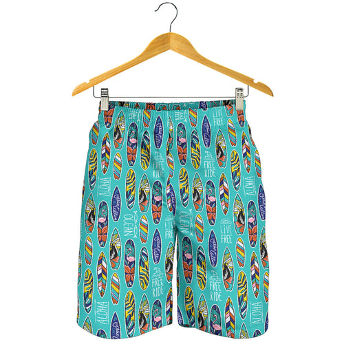 Surfboard Pattern Print Design 05 Men Shorts