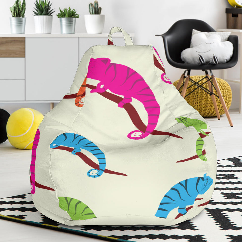 Colorful Chameleon Lizard Pattern Bean Bag Cover