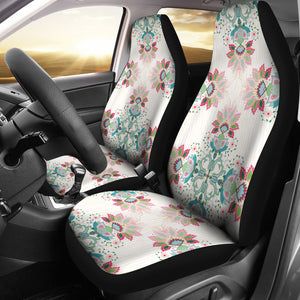 Square Floral Indian Flower Pattern Universal Fit Car Seat Covers