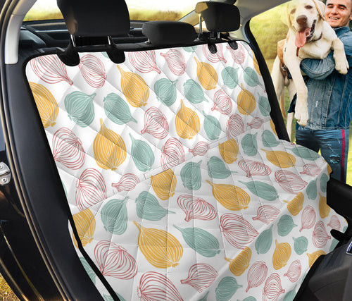 Colorful Onions White Background Dog Car Seat Covers