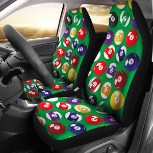 Billiard Ball Pattern Print Design 02 Universal Fit Car Seat Covers