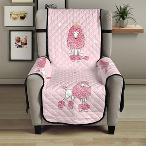 Poodle dog pink color theme Chair Cover Protector