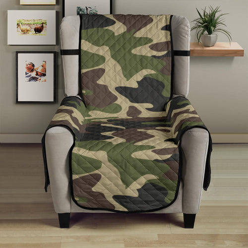 Dark Green camo camouflage pattern Chair Cover Protector