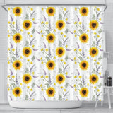 Beautiful Sunflowers Pattern Shower Curtain Fulfilled In US