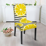 Slice Of Lemon Design Pattern Dining Chair Slipcover