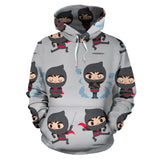 Cute Ninja Pattern Men Women Pullover Hoodie
