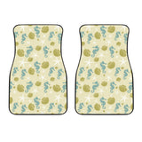 Seahorse Shell Starfish Pattern Background Front Car Mats