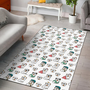 English Bulldog Pattern Print Design 03 Area Rug