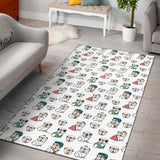 English Bulldog Pattern Print Design 03 Area Rug