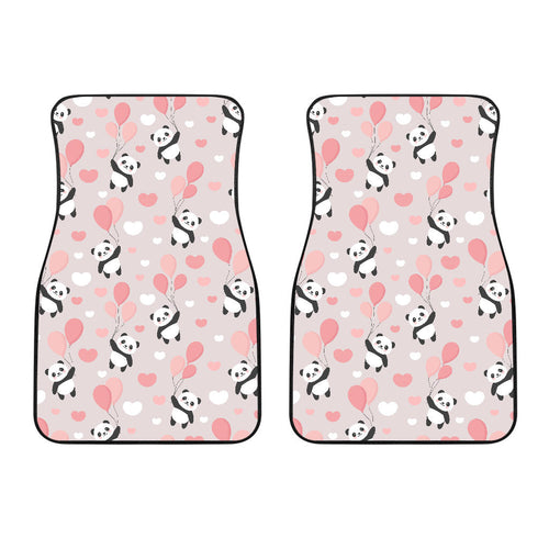 Cute Panda Ballon Heart Pattern Front Car Mats