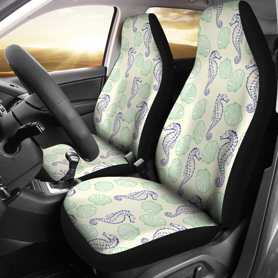 Seahorse Shell Pattern  Universal Fit Car Seat Covers