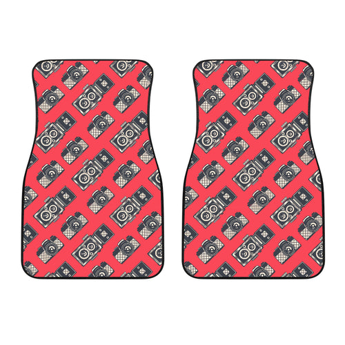 Camera Pattern Print Design 05 Front Car Mats