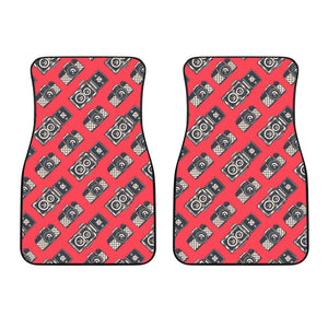 Camera Pattern Print Design 05 Front Car Mats
