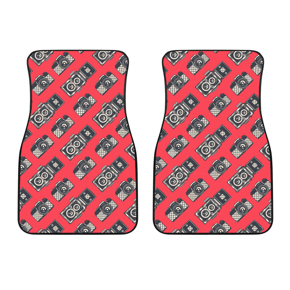 Camera Pattern Print Design 05 Front Car Mats