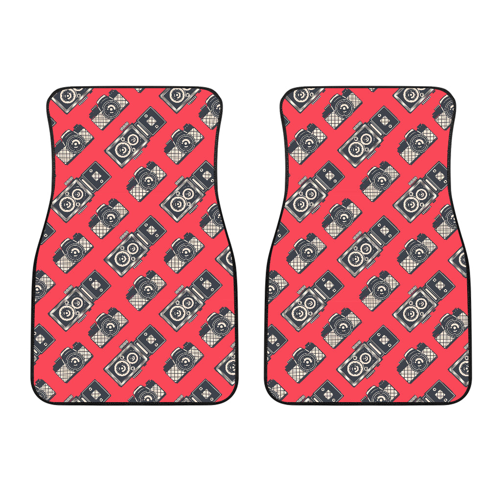 Camera Pattern Print Design 05 Front Car Mats