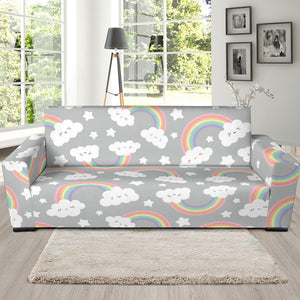 Cute Rainbow Clound Star Pattern Sofa Slipcover
