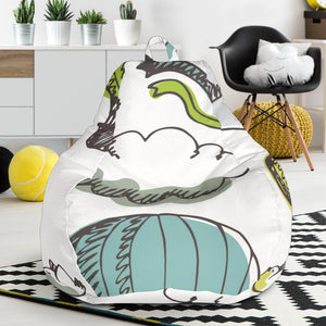 Hot Air Balloon Bird Cloud Pattern Bean Bag Cover