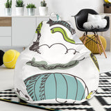 Hot Air Balloon Bird Cloud Pattern Bean Bag Cover