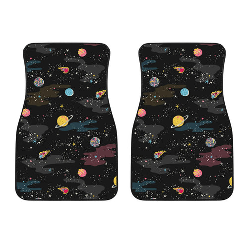 Space Pattern Front Car Mats
