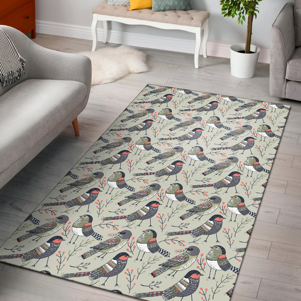 Pigeon Pattern Print Design 04 Area Rug