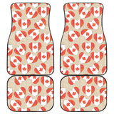 Canada Pattern Print Design 01 Front and Back Car Mats