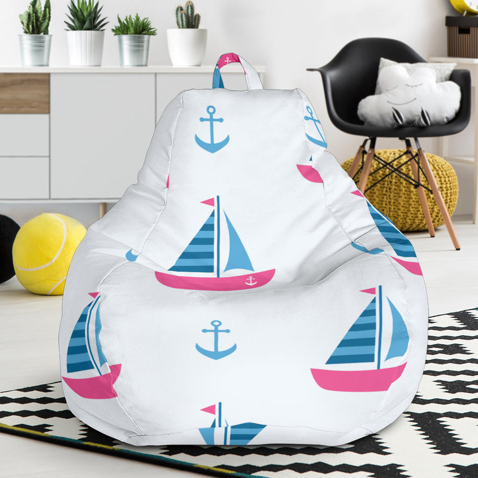 Sailboat Anchor Pattern Bean Bag Cover
