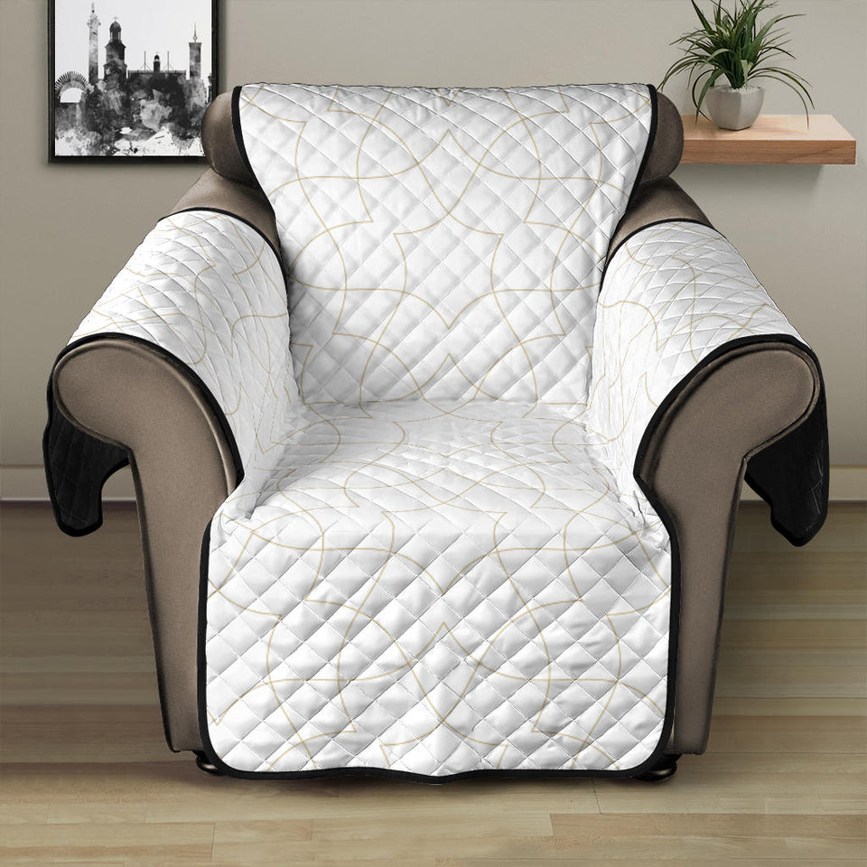 arabic white pattern Recliner Cover Protector