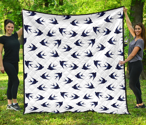 Swallow Pattern Print Design 03 Premium Quilt