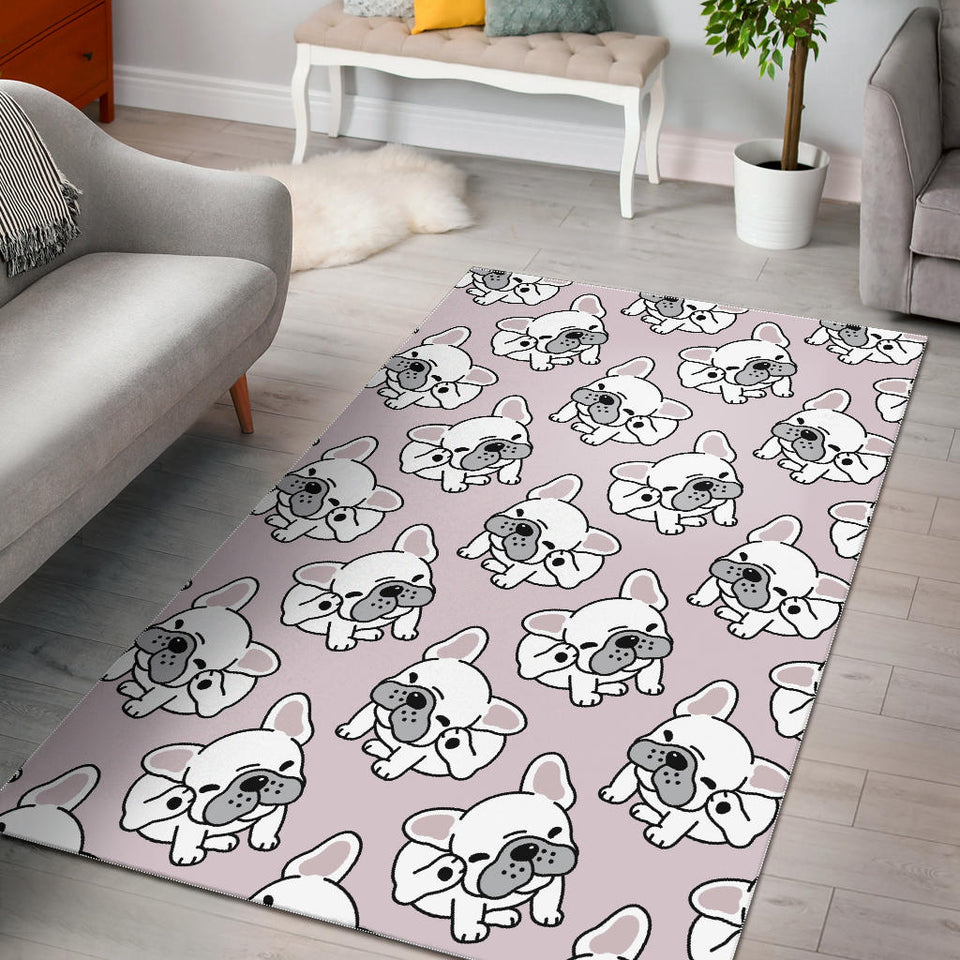 Cute French Bulldog Pattern Area Rug