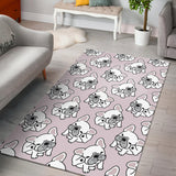 Cute French Bulldog Pattern Area Rug