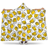 Beer Design Pattern Hooded Blanket