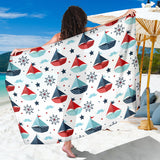 Cute Color Paper Sailboat Pattern Sarong