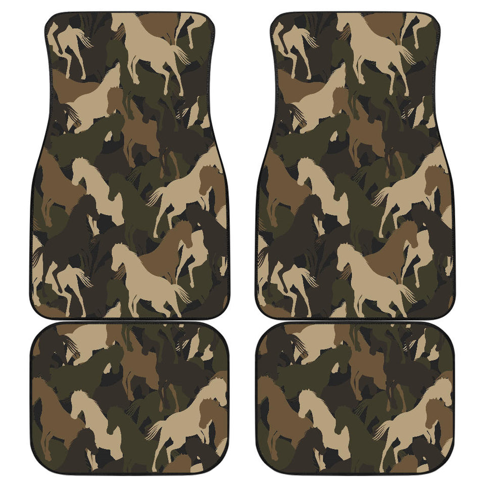 Horse Camouflage Pattern Front And Back Car Mats