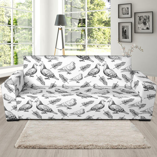 Pigeon Pattern Print Design 05  Sofa Slipcover