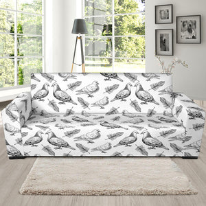 Pigeon Pattern Print Design 05  Sofa Slipcover