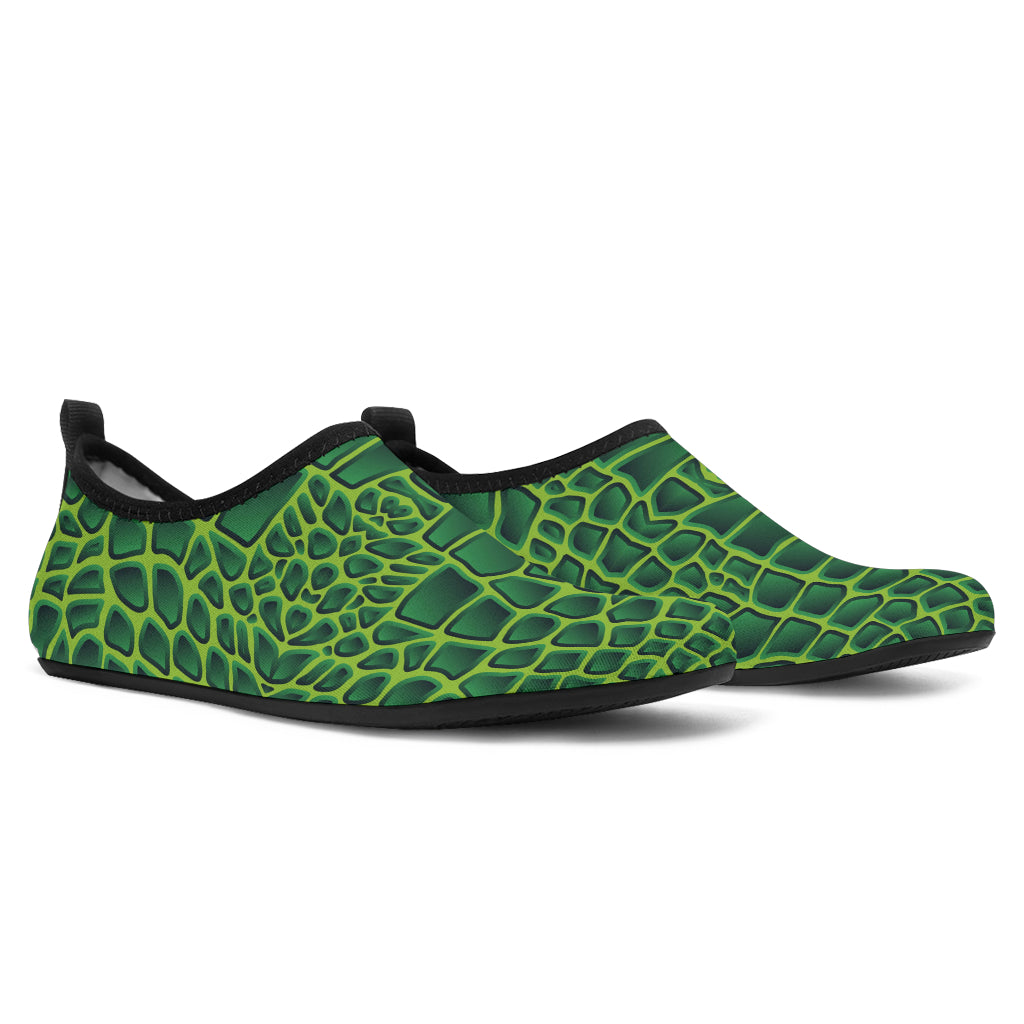 Crocodile Leather Skin Aqua Shoes