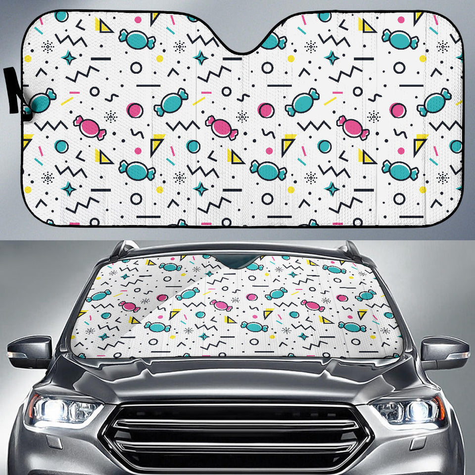 Candy Design Pattern Car Sun Shade
