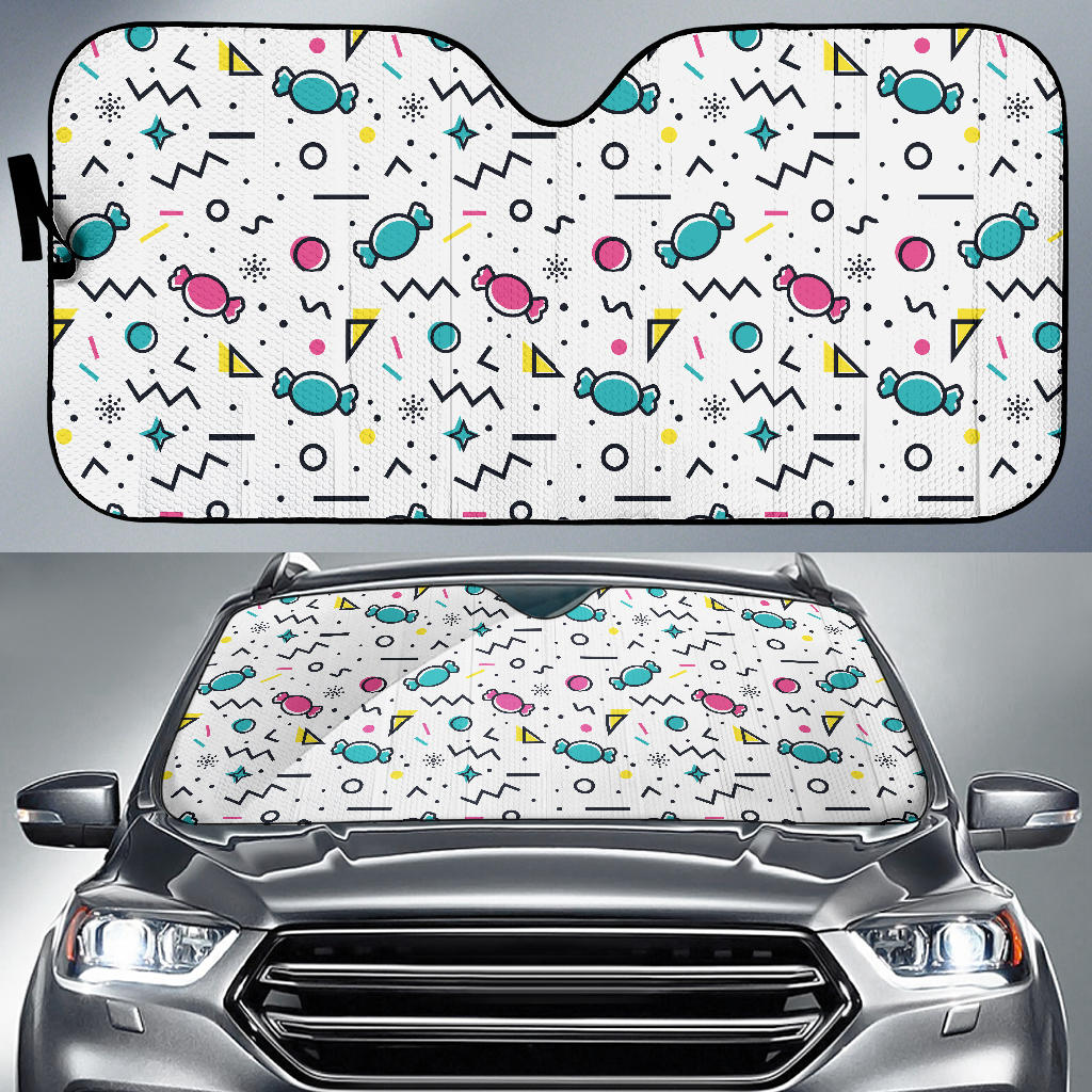 Candy Design Pattern Car Sun Shade