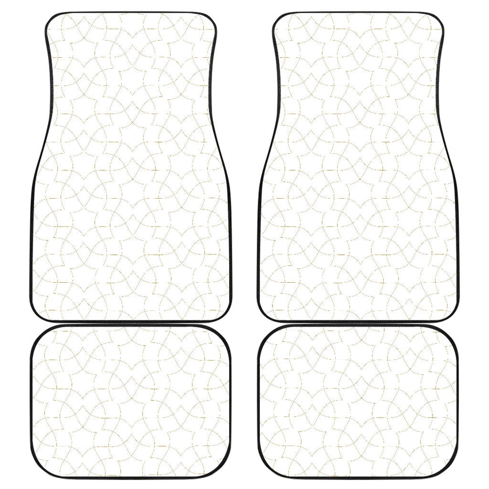 Arabic White Pattern Front And Back Car Mats