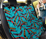 Boomerang Australian Aboriginal Ornament Blue Background Dog Car Seat Covers