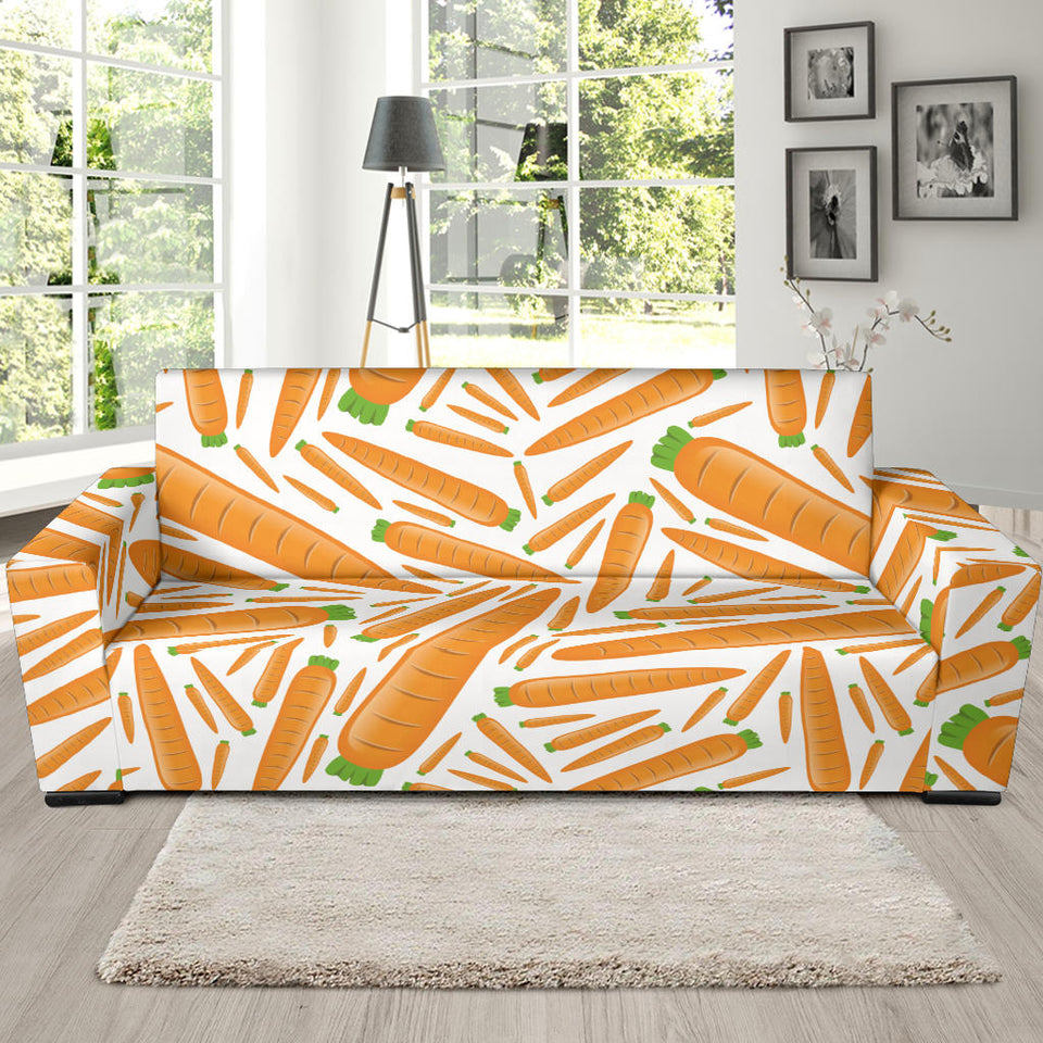 Carrot Pattern Print Design 02 Sofa Slipcover