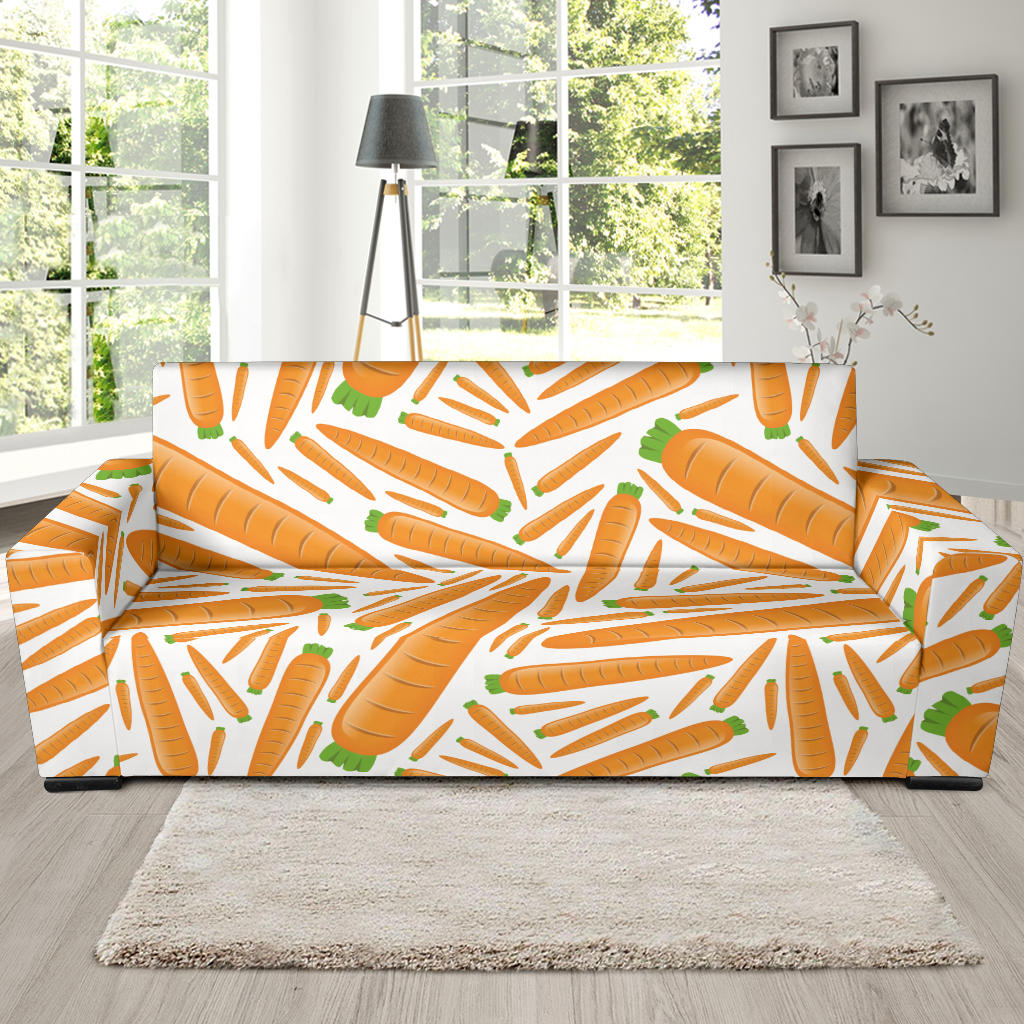 Carrot Pattern Print Design 02 Sofa Slipcover