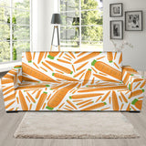 Carrot Pattern Print Design 02 Sofa Slipcover