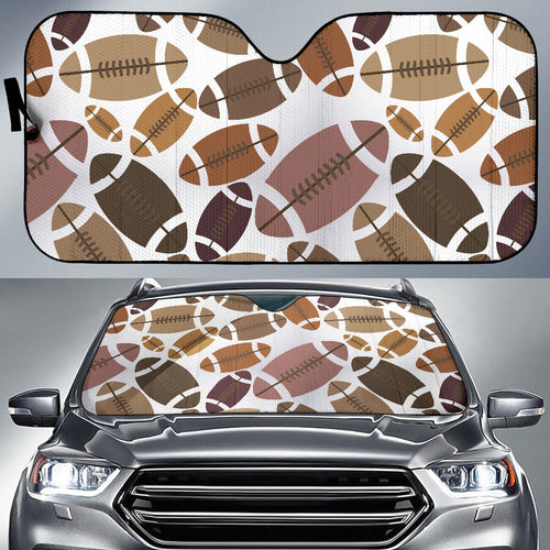 American Football Ball Pattern Car Sun Shade